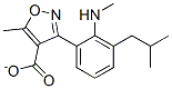2'-(N-methylamino)-2-methylpropyl-5-methyl-3-phenylisoxazole-4-carboxylate 结构式