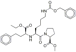 N-ベンジルオキシカルボニル(S)-リシノプリルエチルメチルジエステル 化学構造式