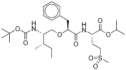 (2S)-[(2'S)-t-Boc-amino-(3'S)-methyl-1-pentyloxy]-3-phenylpropionyl-methionine Sulfone, Isopropyl Ester Structure