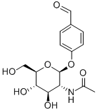 4-甲酰基苯基2-乙酰氨基-2-脱氧-Β-D-吡喃葡萄糖苷 结构式