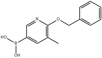 (6-(苄氧基)-5-甲基吡啶-3-基)硼酸, 1356087-42-7, 结构式