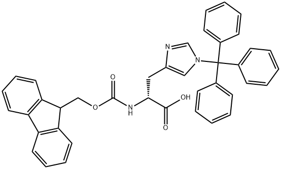 N-芴甲氧羰基-N'-三苯甲基-D-组氨酸,135610-90-1,结构式