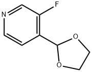 Pyridine, 4-(1,3-dioxolan-2-yl)-3-fluoro- 化学構造式