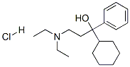 α-シクロヘキシル-α-[2-(ジエチルアミノ)エチル]ベンゼンメタノール・塩酸塩 化学構造式