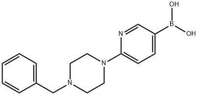 6-(4-Benzylpiperazin-1-yl)pyridine-3-boronic acid 化学構造式