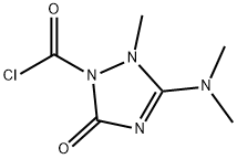 1H-1,2,4-Triazole-1-carbonyl chloride, 3-(dimethylamino)-2,5-dihydro-2-methyl-5-oxo- (9CI),135633-83-9,结构式