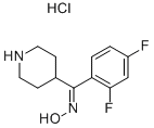 (2,4-ジフルオロフェニル)-4-ピペリジルメタノンオキシム塩酸塩 化学構造式
