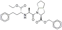 [2S,3ar,6aR]-1-[(2(S)-2-[[(1R)-1-Ethoxycarbonxyl)-3-phenylpropyl]amino]-1-oxopropyl]octahydrocyclopenta[6]pyrrole-2-carboxylic Acid, Benzyl Ester Structure
