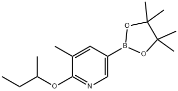 2-sec-butoxy-3-Methyl-5-(4,4,5,5-tetraMethyl-1,3,2-dioxaborolan-2-yl)pyridine,1356363-46-6,结构式