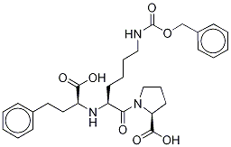 N-Benzyloxycarbonyl (S)-Lisinopril 结构式