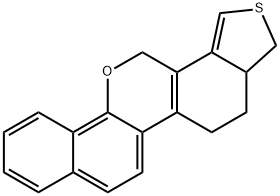 3,4,5,13-tetrahydro-3H-2-benzothieno(5,4-d)naphtho(1,2-b)pyran,135643-41-3,结构式