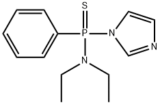 (1H-イミダゾール-1-イル)フェニル(ジエチルアミノ)ホスフィンスルフィド 化学構造式