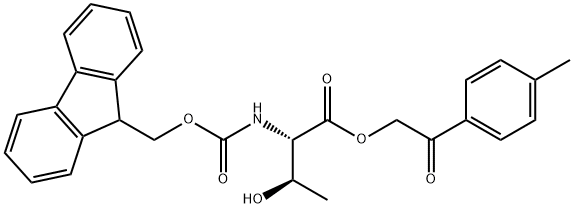 N-Fmoc-L-threonine (2-Tolyl-2-oxo-ethyl)ester,1356841-91-2,结构式