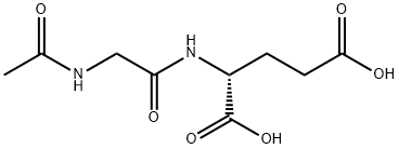 N-アセチルグリシル-D-グルタミン酸 化学構造式