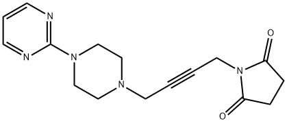 1-(4-(4-(2-Pyrimidinyl)-1-piperazinyl)-2-butynyl)-2,5-pyrrolidinedione Struktur