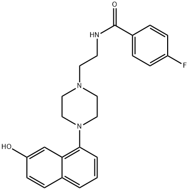 4-FLUORO-N-(2-[4-(7-HYDROXY-NAPHTHALEN-1-YL)-PIPERAZIN-1-YL]-ETHYL)-BENZAMIDE,135722-26-8,结构式