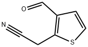 2-Thiopheneacetonitrile, 3-formyl- (9CI),135737-17-6,结构式