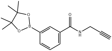 N-(丙-2-炔-1-基)-3-(四甲基-1,3,2-二恶硼烷-2-基)苯甲酰胺 结构式