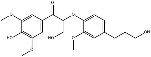 3-(4-Hydroxy-3,5-dimethoxyphenyl)-2-[[4-(3-hydroxypropyl)-2-methoxyphenyl]oxy]-1-hydroxypropan-3-one Structure