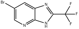6-ブロモ-2-(トリフルオロメチル)-3H-イミダゾ[4,5-B]ピリジン 化学構造式