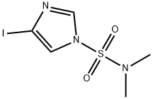 N,N-ジメチル-4-ヨード-1H-イミダゾール-1-スルホンアミド 化学構造式