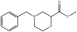 4-(Phenylmethyl)-2-morpholinecarboxylic acid methyl ester Structure