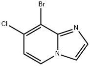 IMidazo[1,2-a]pyridine, 8-broMo-7-chloro- Structure