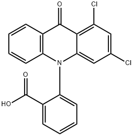 Benzoic  acid,  2-(1,3-dichloro-9-oxo-10(9H)-acridinyl)-|