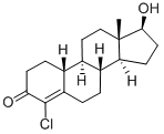 4-クロロ-17β-ヒドロキシエストラ-4-エン-3-オン 化学構造式