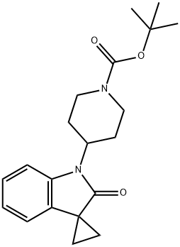4-(2-氧代螺[环丙烷-1,3-吲哚啉]-1-基)哌啶-1-羧酸叔丁酯,1358667-55-6,结构式