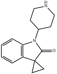 1-(哌啶-4-基)螺[环丙烷-1,3-吲哚啉]-2-酮, 1358667-56-7, 结构式