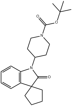 1-Piperidinecarboxylic acid, 4-(2'-oxospiro[cyclopentane-1,3'-[3H]indol]-1'(2'H)-yl)-, 1,1-diMethylethyl ester|4-(2-氧代螺[环戊烷-1,3-吲哚啉]-1-基)哌啶-1-羧酸叔丁酯