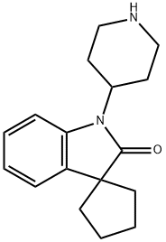 1-(哌啶-4-基)螺[环戊烷-1,3-吲哚啉]-2-酮, 1358667-60-3, 结构式