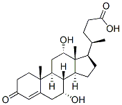 7a,12a-Dihydroxy-3-oxo-4-cholenoic acid Structure