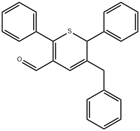 3-苄基-2,6-二苯基-2H-硫代吡喃-5-甲醛 结构式