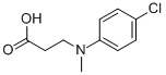 N-(4-CHLOROPHENYL)-N-METHYL-B-ALANINE 化学構造式