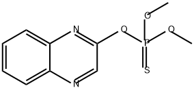 Thiophosphoric acid O,O-dimethyl O-(2-quinoxalinyl) ester Structure