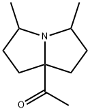 Ethanone, 1-(tetrahydro-3,5-dimethyl-1H-pyrrolizin-7a(5H)-yl)- (9CI) 化学構造式