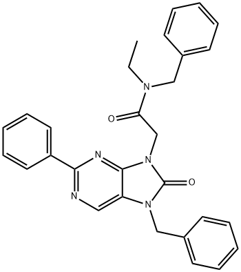 N-BENZYL-2-(7-BENZYL-8-OXO-2-PHENYL-7H-PURIN-9(8H)-YL)-N-ETHYLACETAMIDE, 1359705-67-1, 结构式