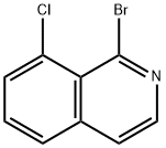 1-ブロモ-8-クロロイソキノリン 化学構造式