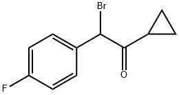 2-BroMo-1-cyclopropyl-2-(4-fluorophenyl)ethanone Struktur