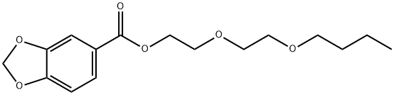 1,3-ベンゾジオキソール-5-カルボン酸2-(2-ブトキシエトキシ)エチル 化学構造式