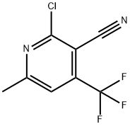 2-氯-6-甲基-4-三氟甲基烟腈, 13600-48-1, 结构式