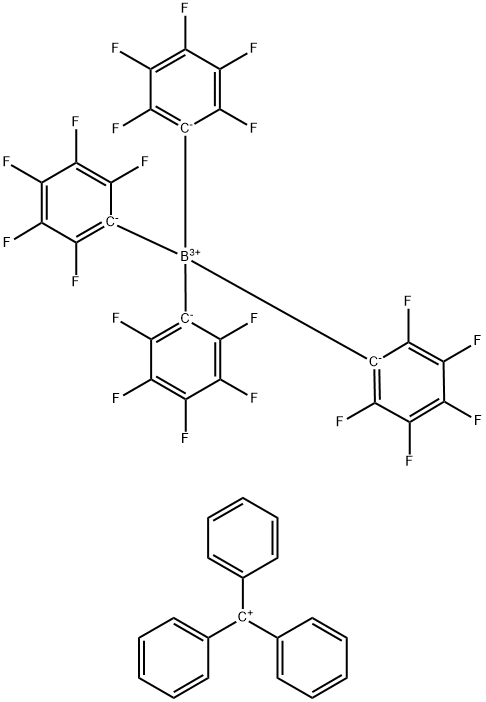 三苯碳四(五氟苯基)硼酸盐 结构式