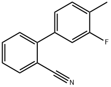 2-(3-Fluoro-4-methylphenyl)benzonitrile, 136042-62-1, 结构式