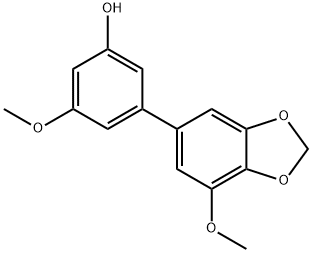 3'-Hydroxy-5,5'-dimethoxy-3,4-methylenedioxybiphenyl 结构式