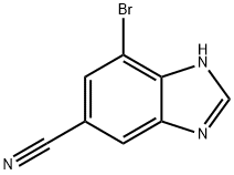 4-Bromo-6-cyano-1H-benzimidazole Struktur