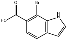 1H-Indole-6-carboxylic acid, 7-broMo- Struktur