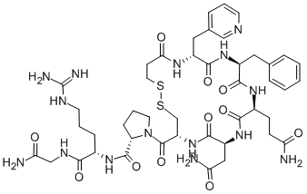 3-MERCAPTOPROPIONYL-BETA-3-PYRIDYL-D-ALA-PHE-GLN-ASN-CYS-PRO-ARG-GLY-NH2