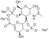 2-ACETAMIDO-2-DEOXY-3-O-(2-O-SULFO-BETA-D-GLUCO-4-ENEPYRANOSYLURONIC ACID)-4-O-SULFO-D-GALACTOSE, 3NA Struktur